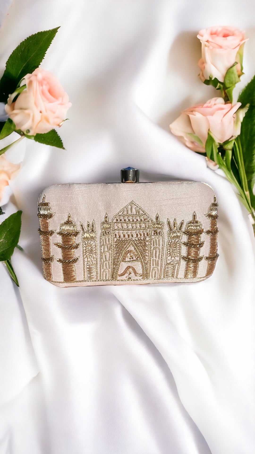 Pastel Pink Taj Clutch Bag
