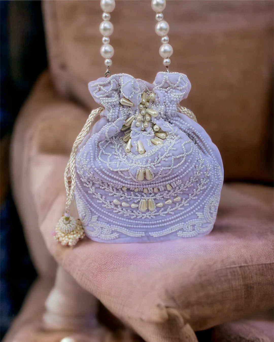 White Clutch Potli Bag