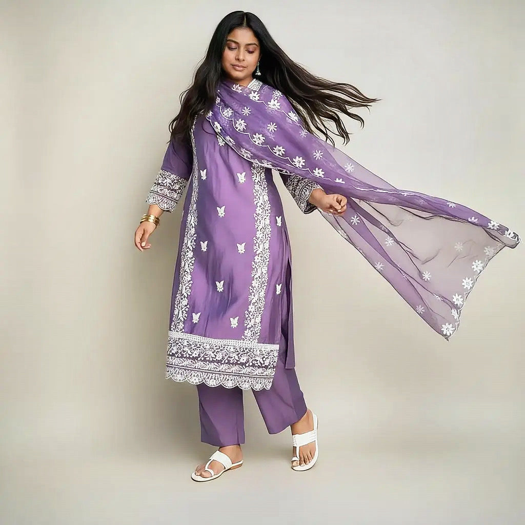 Orchid purple Pant Set