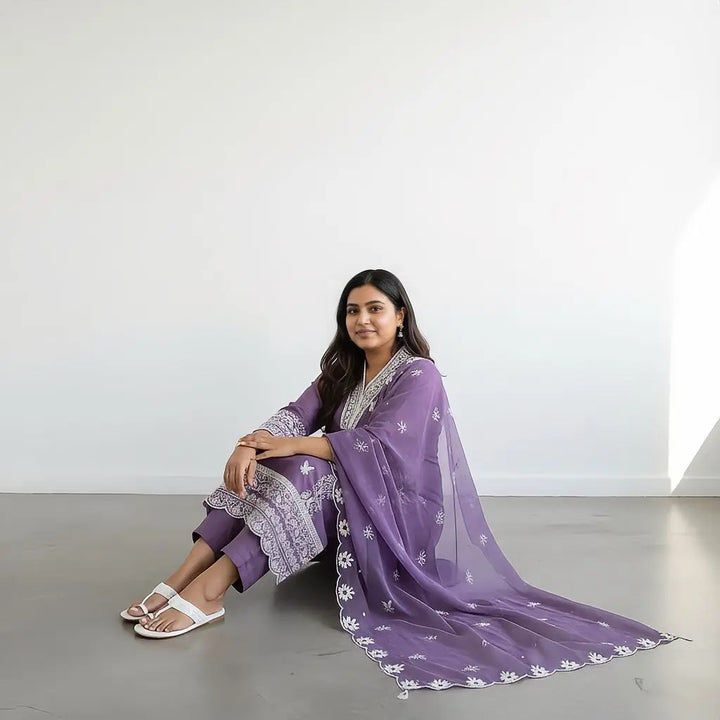 Orchid purple Pant Set