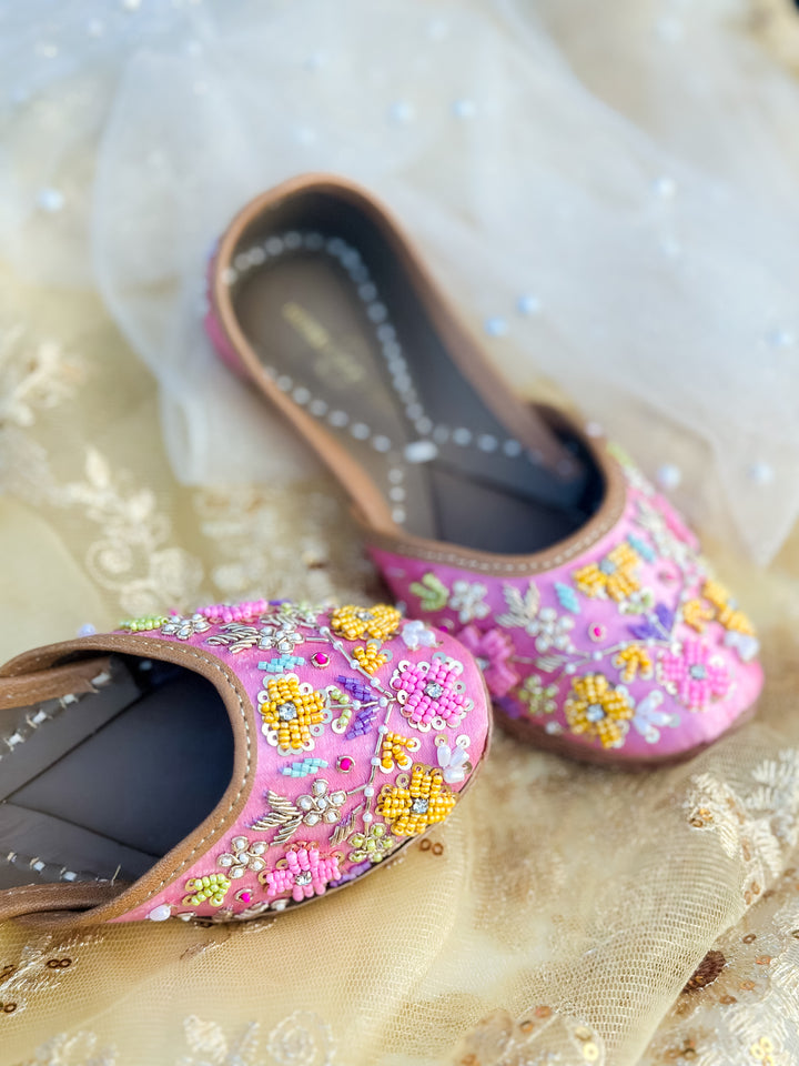Mehak Kids Pink Punjabi Jutti