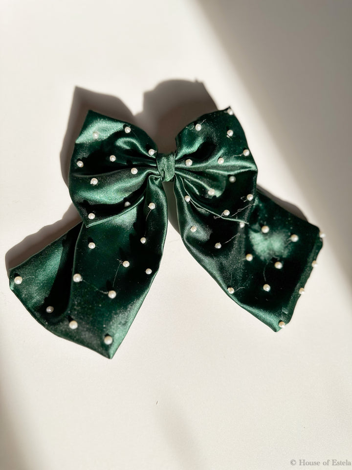 Pearl Pigtail Bows