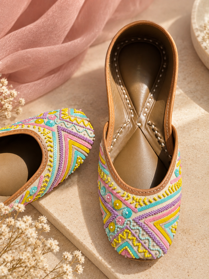 Fairydust Pastel Cream Jutti