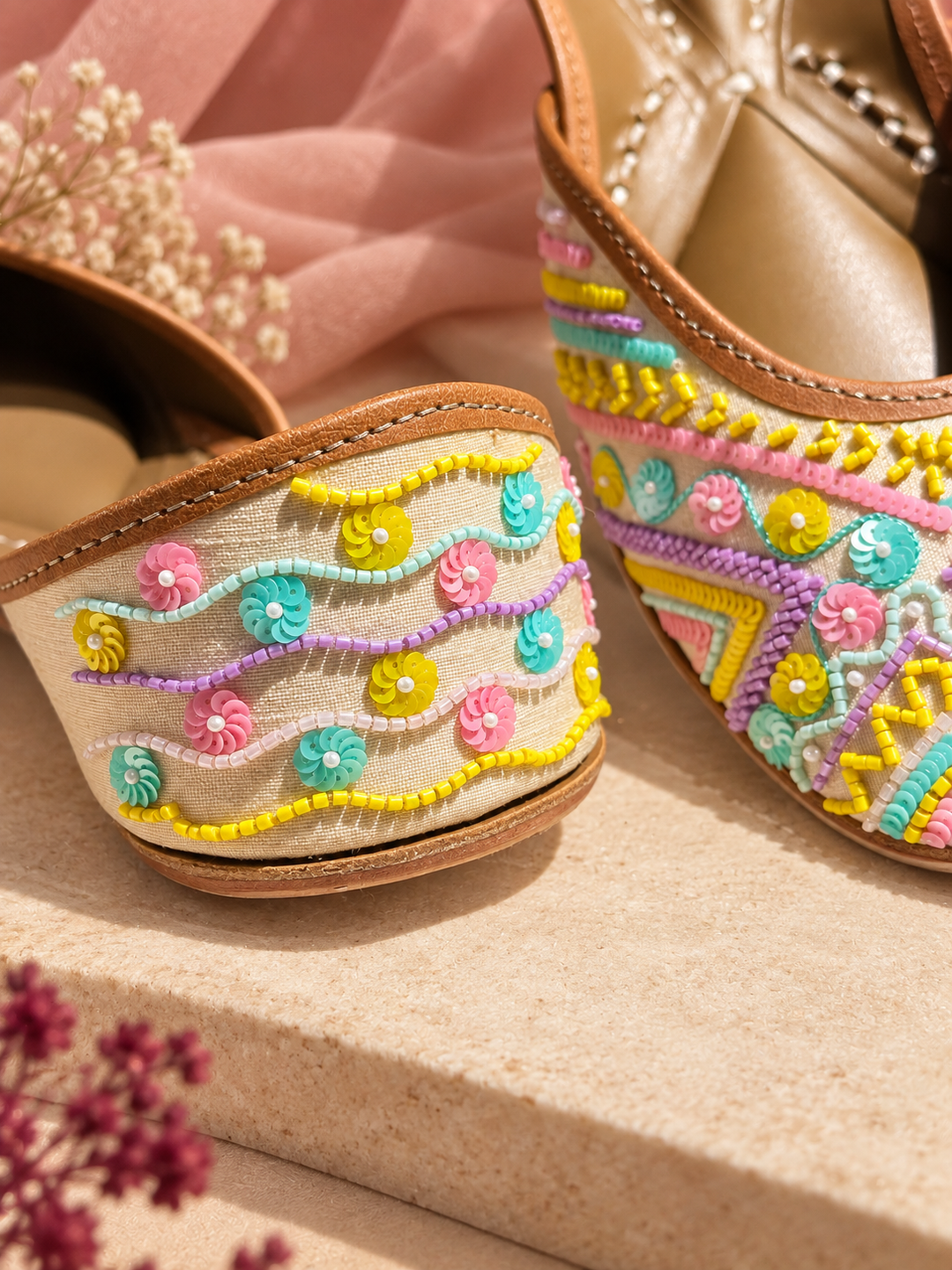 Fairydust Pastel Cream Jutti
