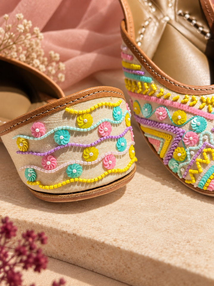 Fairydust Pastel Cream Jutti