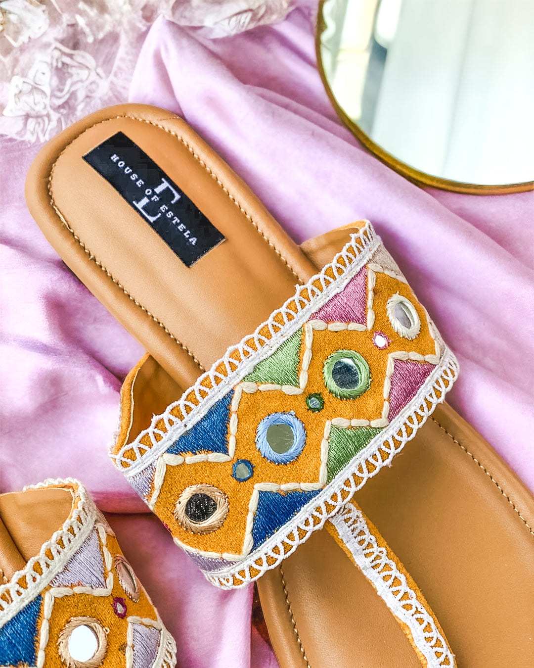 Breeze Multicoloured Kolha Flats