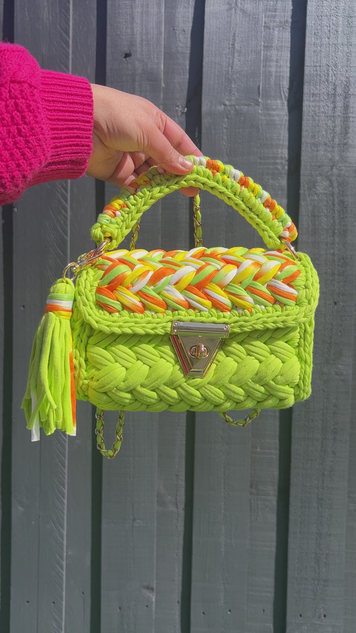 Fiesta Lime Green Crochet Bag